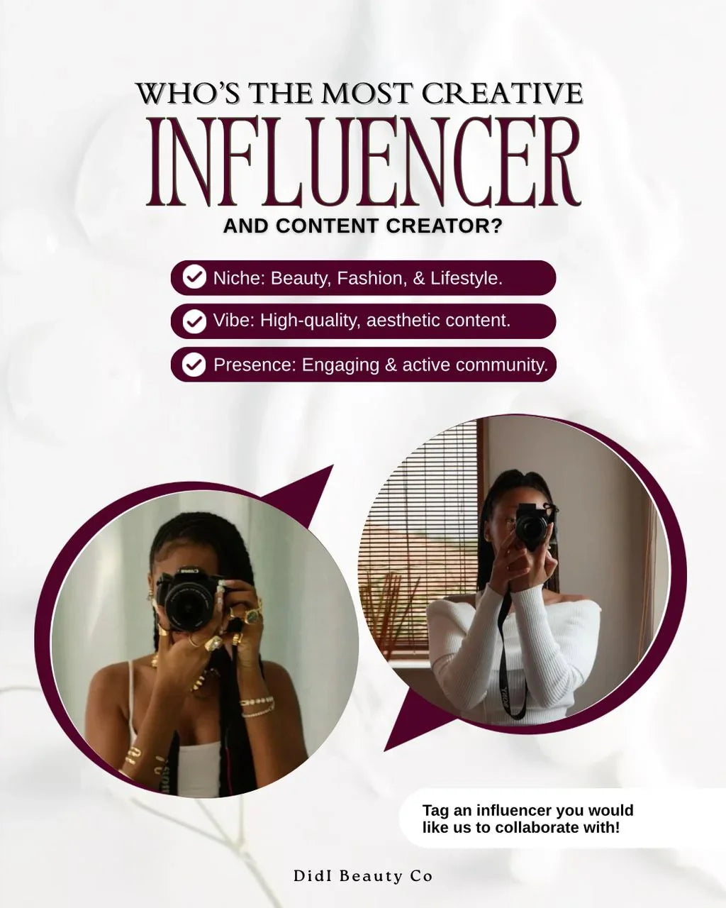 Who’s the most creative influencer and content creator?